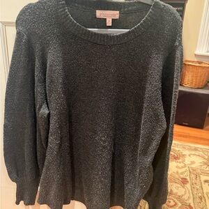 Philosophy Charcoal Black Crewneck Sweater